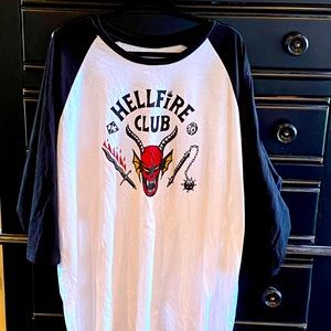 Stranger Things “Hellfire Club” 3/4-Length Raglan Tee